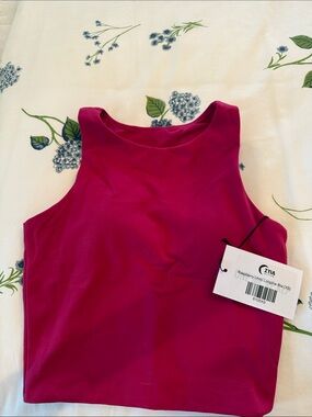 ZYIA Raspberry Sleeveless Crop Tank